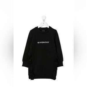 Givenchy Kids Logo Printed Ruffle Dress
